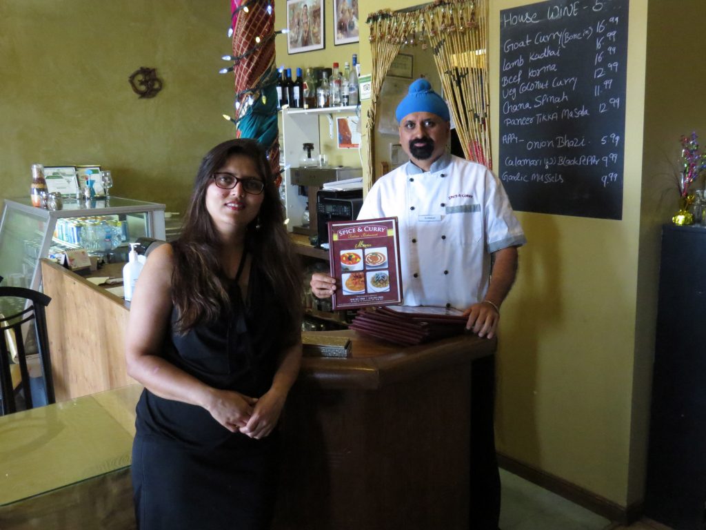 Spice & Curry is the city’s best-kept secret. It’s run by business partners Shelly Sakhuja and Chef Gurmeet Singh. 